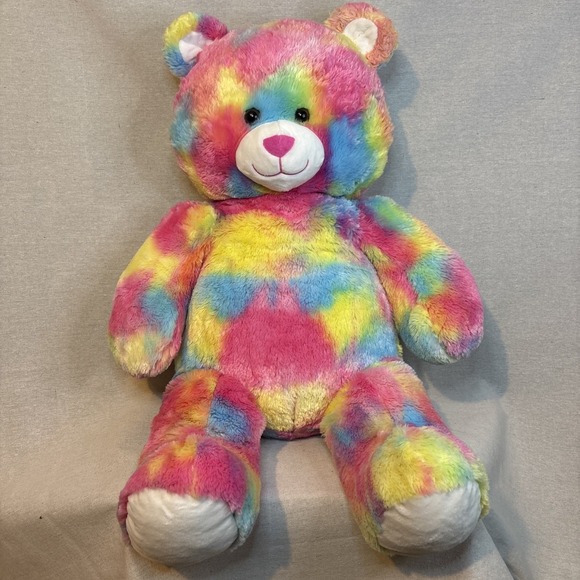 Build A Bear Jumbo 36" Rainbow Bear Very Rare Giant Plush Excellent Condition - Picture 1 of 13